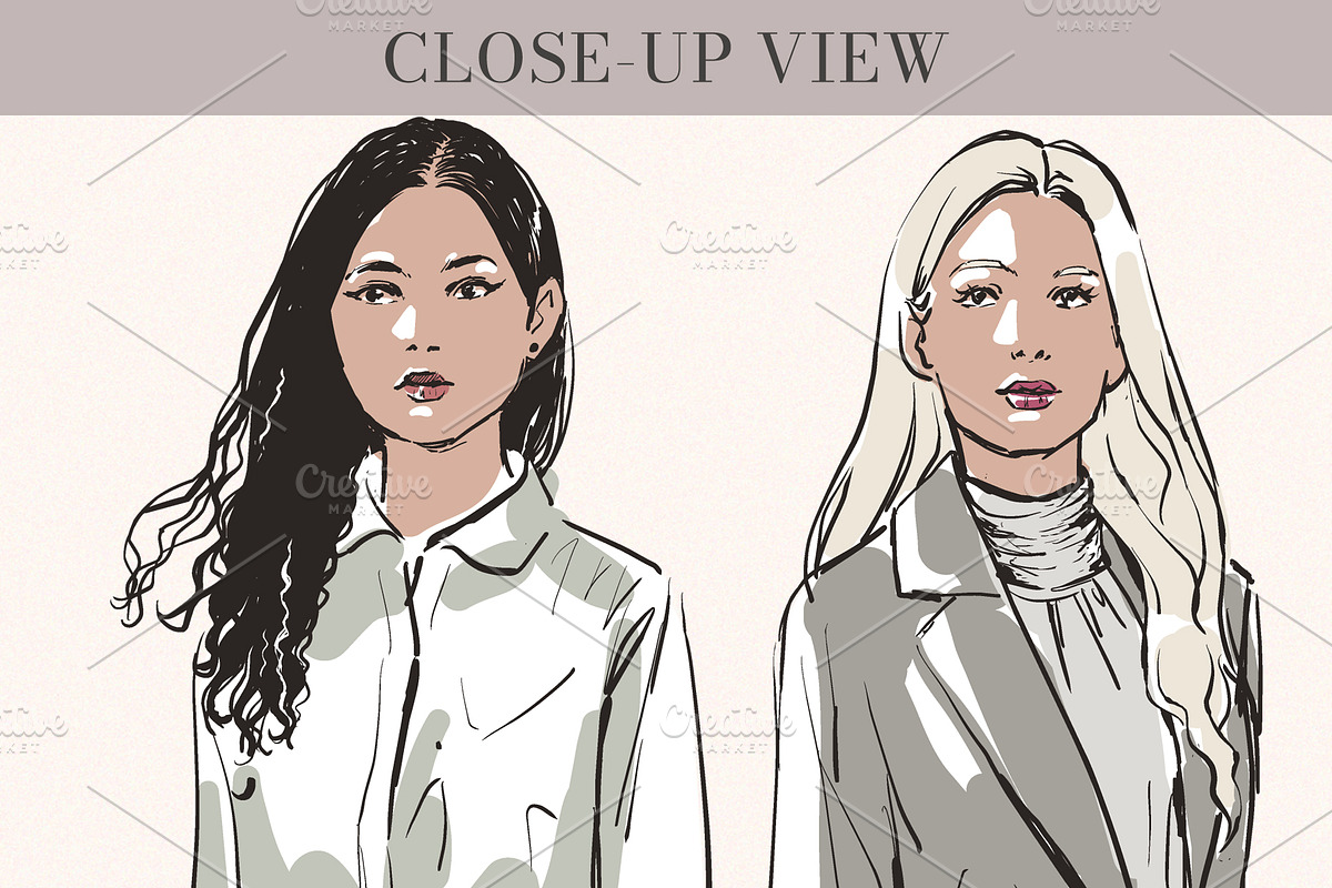 Fashion Women Vector Silhouettes, a Person Illustration by Elena Naumchenkova (Photo 4 of 4)