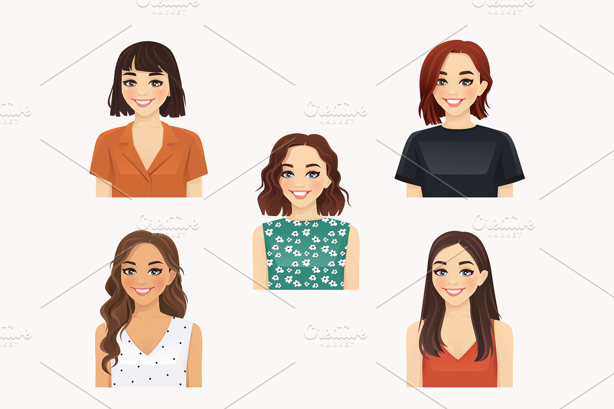 Portraits of beautiful women, a Person Illustration by Volha Hlinskaya (Photo 2 of 2)