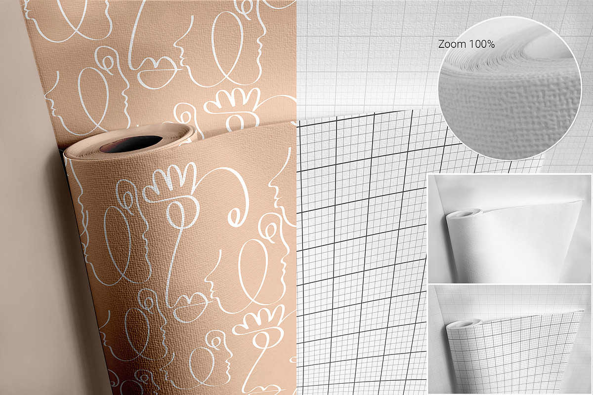 Wallpaper Mockup Set, a Mockup by bazarova (Photo 3 of 10)