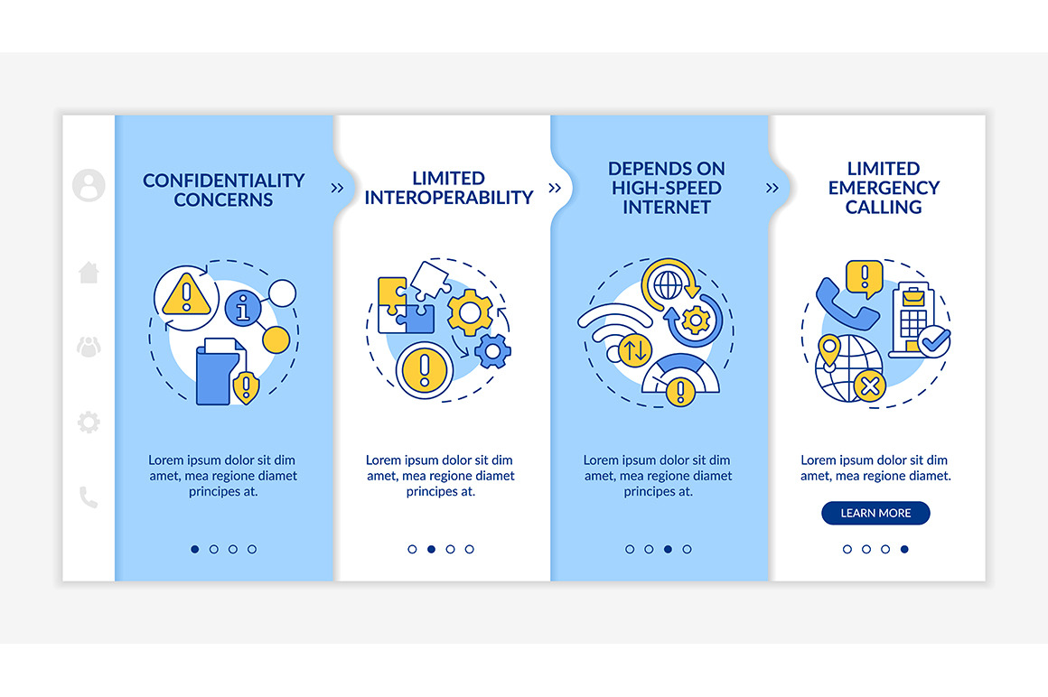 UCaaS risks blue & white template, a Templates & Theme by IMG Visuals
