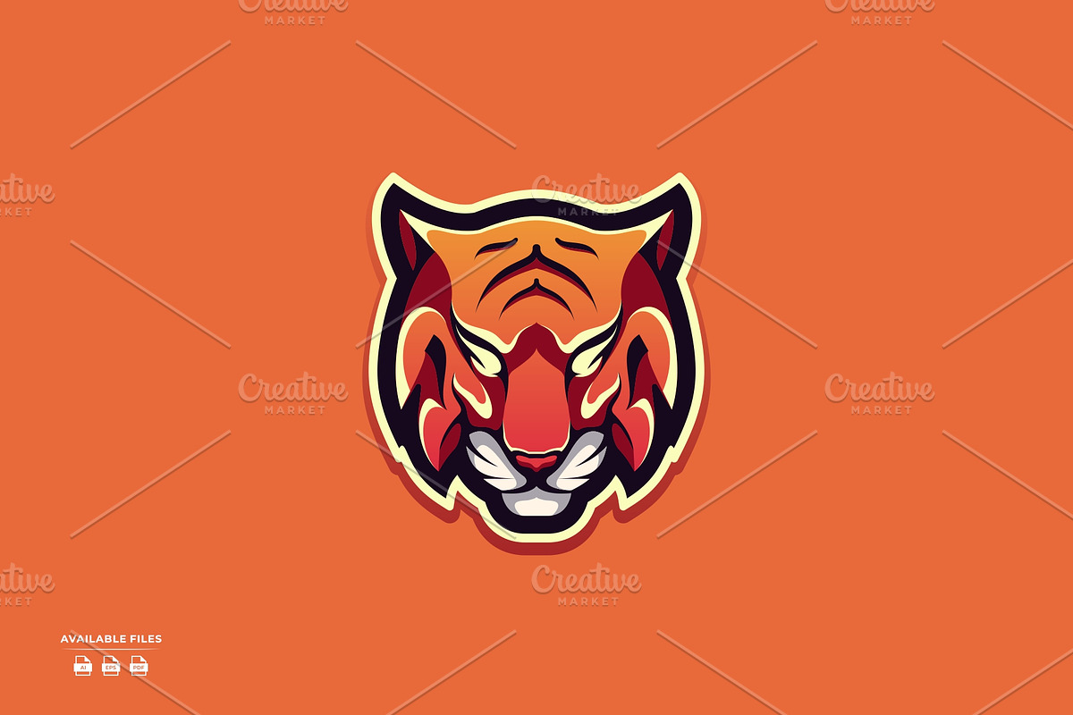 Tiger esports mascot character logo, a Branding & Logo Template by mhafifuadi