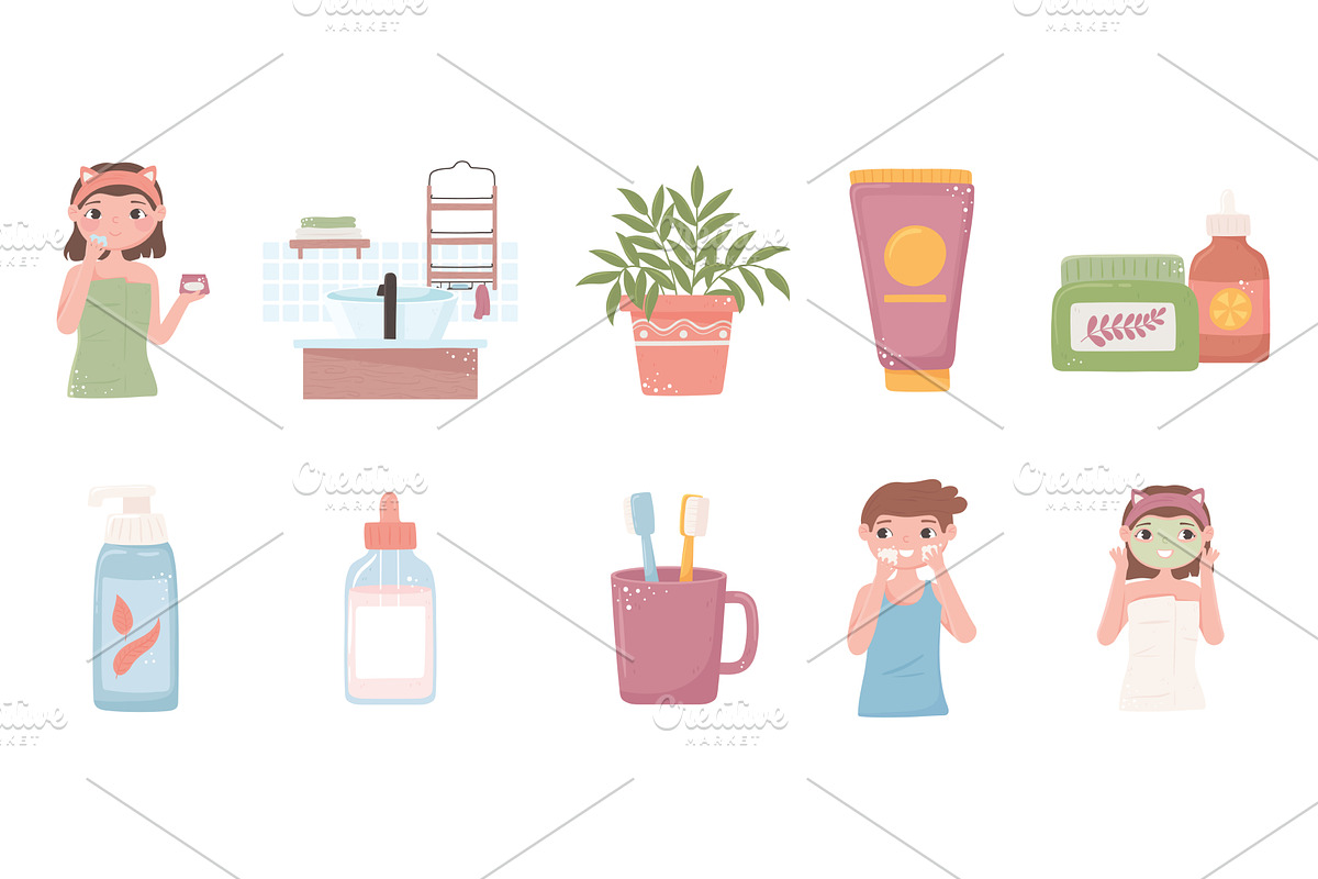 skin care treatment, a Person Illustration by studiogstock