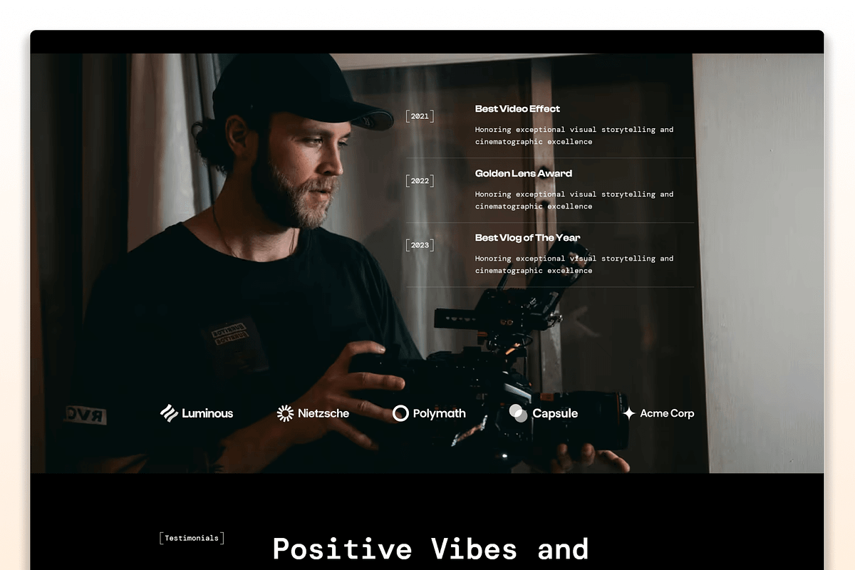 Reelix Video Production Template, a Landing Page Template by Flow Samurai Templates (Photo 4 of 4)