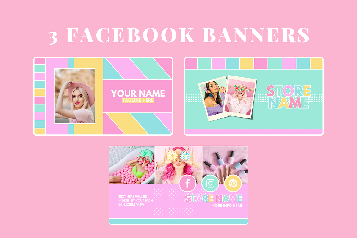 Rainbow Social Media Banners, a Social Media Template by SunshineStudioBoutique (Photo 5 of 8)