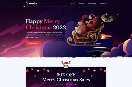 Merry Christmas  HTML5 Template, a Landing Page Template by CodexCoder Themes