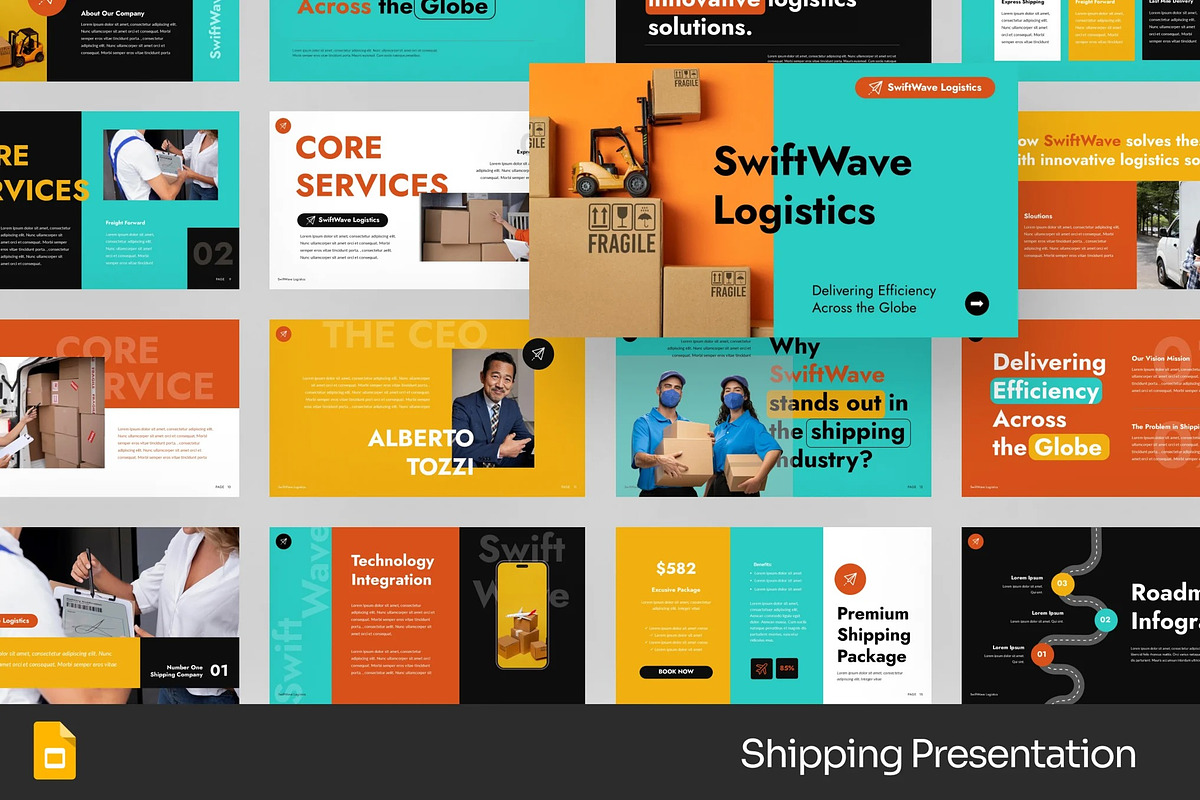Shipping Logistics GSlides, PPoint, a Presentation Template by Fit-tee (Photo 1 of 2)