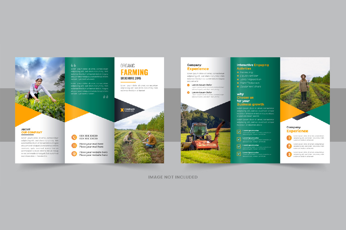 Lawn care or Agro trifold brochure, a Brochure Template by Pavel_design
