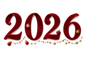 New year 2026 decorations with red f, an Illustration by Dvoevnore photos