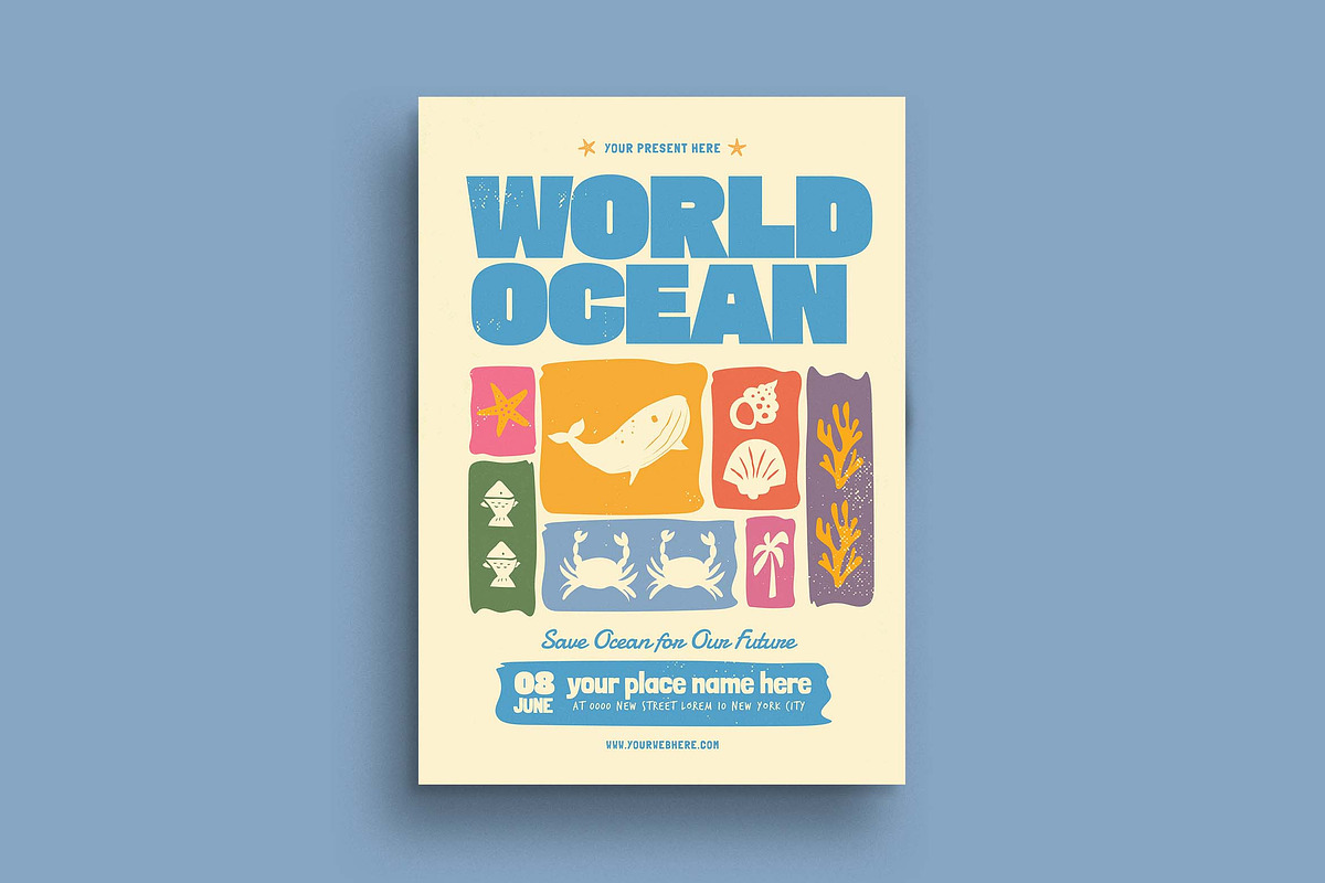 Ocean World Day Flyer, a Flyer Template by megarez (Photo 1 of 3)