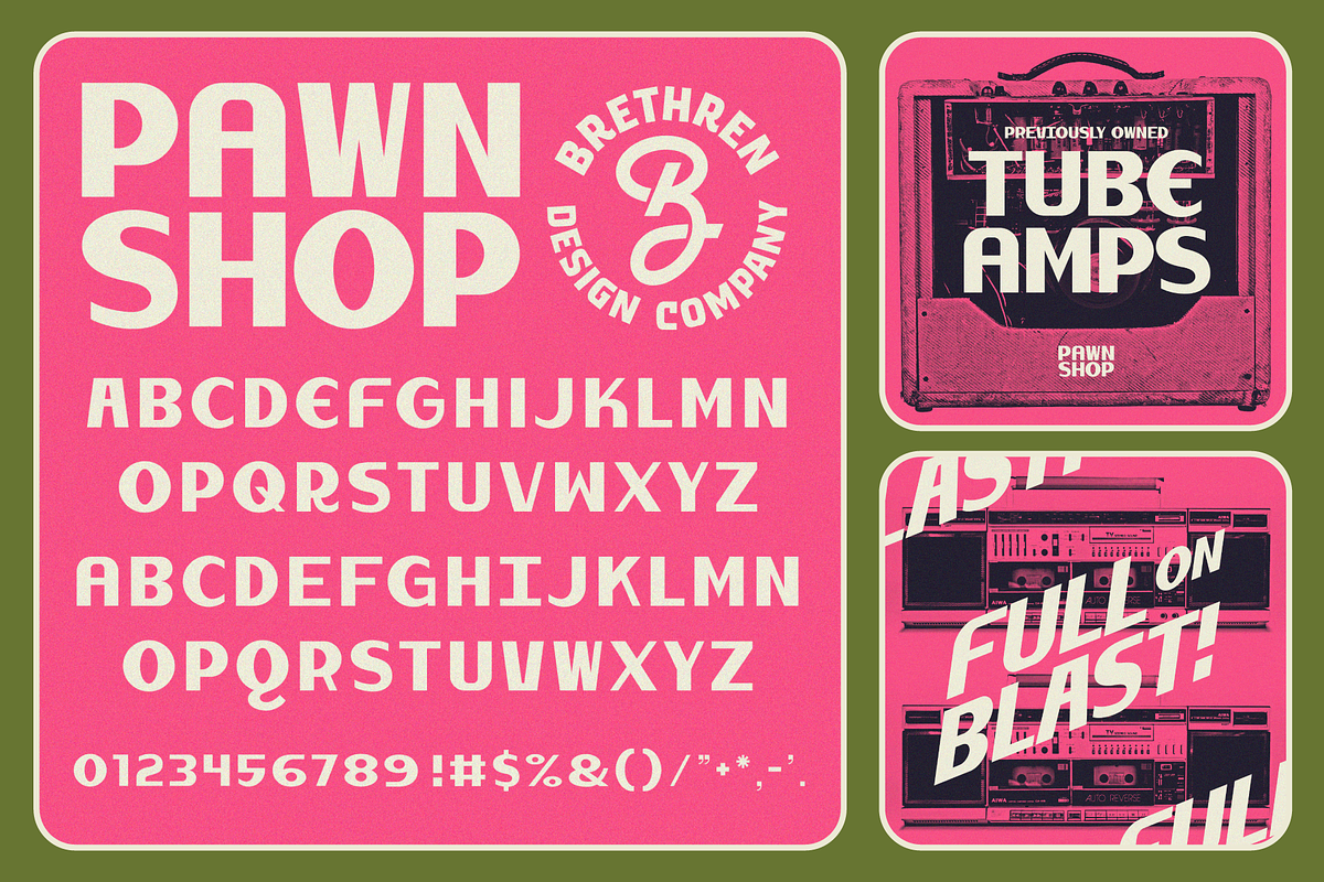 Pawn Shop Display Font, a Handwritten Font by Brethrendesignco (Photo 1 of 4)