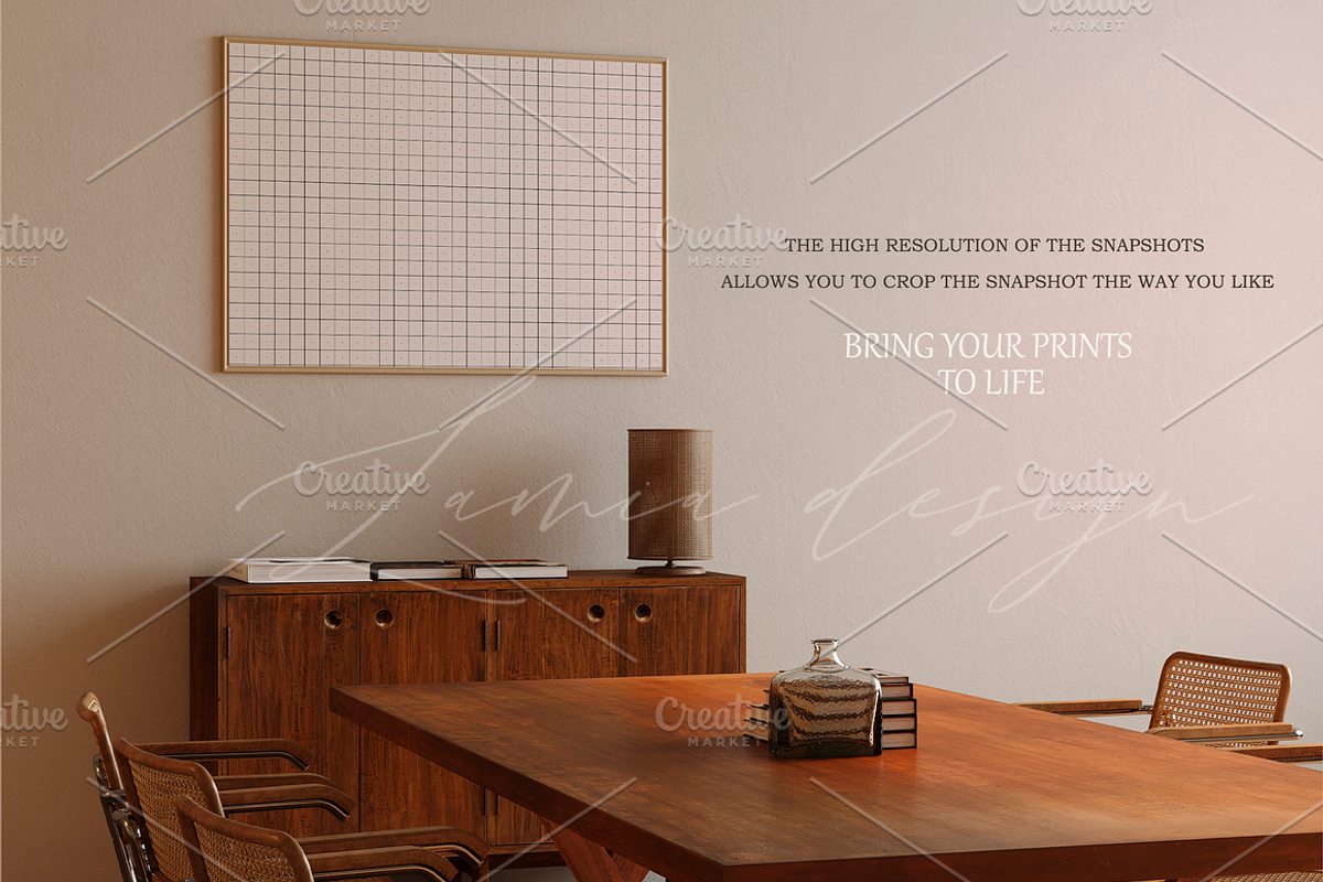 Japandi Frame Mockup 4 in 1 Bundle, a Household Mockup by LAMIA DESIGN (Photo 6 of 19)