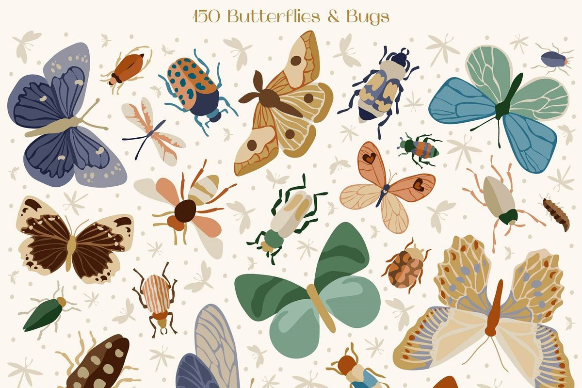 Butterflies & Bugs, an Animal Illustration by dariikos (Photo 2 of 4)