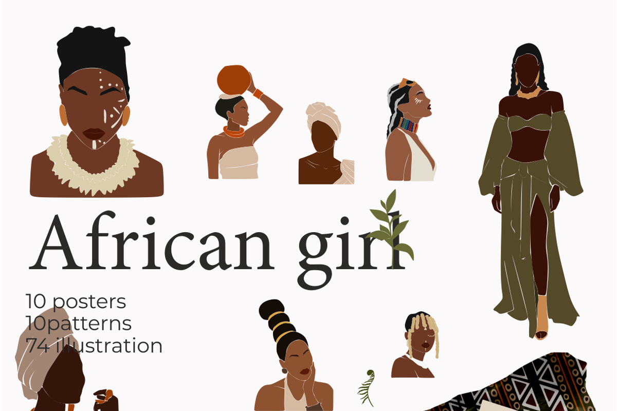 Black woman, African collection, a Decorative Illustration by Yana_mide (Photo 1 of 7)