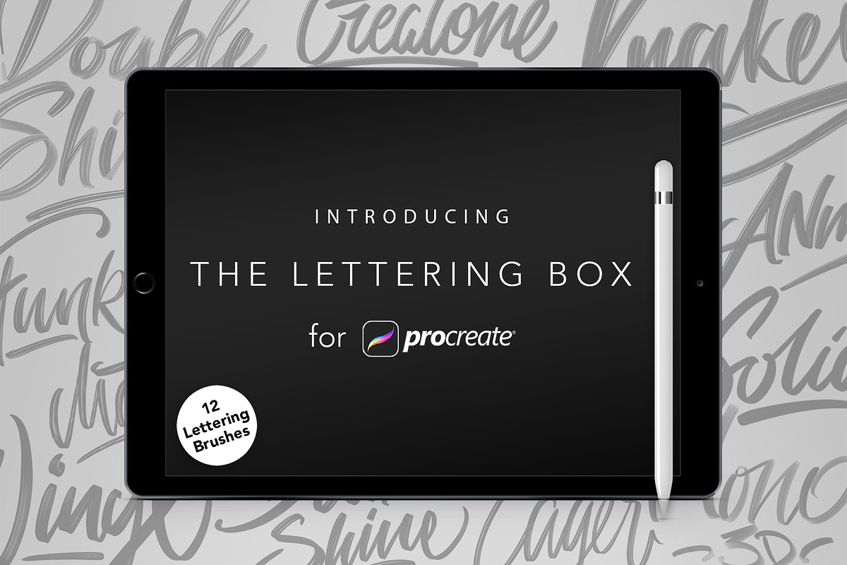 Lettering Box - Procreate Brush set, a Brush Add-On by Angelo Knf | Anko Studio (Photo 1 of 13)