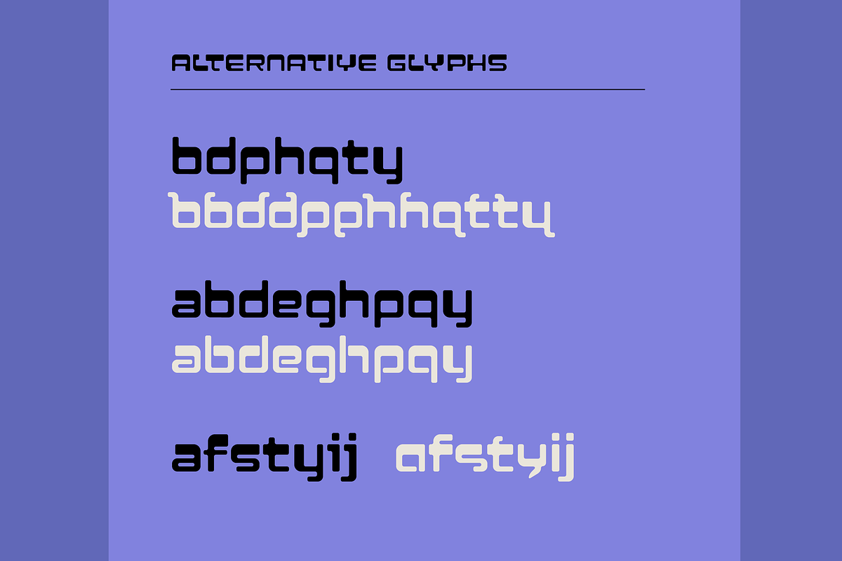 Cyan Fun Futuristic Font (2 fonts), a Font by SelfBuild Type (Photo 8 of 8)