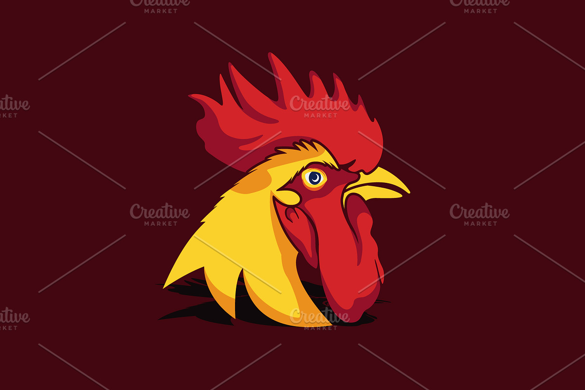 Rooster Mascot, a Branding & Logo Template by Atlantis X Nurman Arbai (Photo 1 of 3)