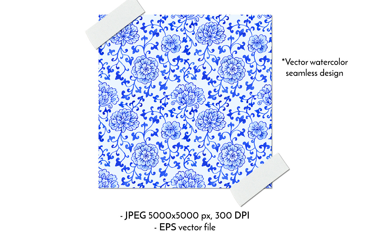 Chinoiserie Ginger Jar Watercolor, a Pattern Graphic by Rose Design (Photo 4 of 10)