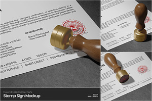 Stamp Sign Mockup