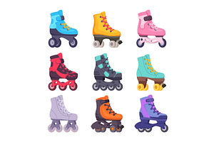 Roller skates. Sport shoes for, a Sport Illustration by Onyx