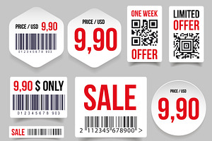 Sale Barcode label tag