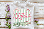 Later Gator Coquette Preppy Striped, a Work Illustration by Sublimation Artist (Thumbnail 3 of 9)
