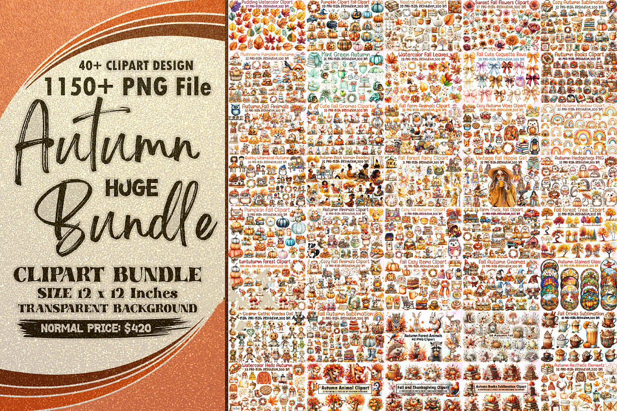 Autumn Clipart Huge Bundle, an Illustration by Sublimation Artist (Photo 1 of 12)