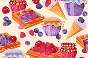 Berry & Pastry Seamless Patterns Set, a Pattern Graphic by artdemidova (Thumbnail 10 of 12)