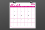 2030 12x12 COLOR Calendar Template, a Stationery Template by Running With Foxes (Thumbnail 4 of 6)