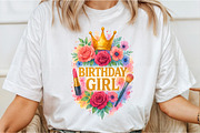 Birthday Girl, Floral Birthday Png, an Illustration by Libby Wishes (Thumbnail 1 of 4)