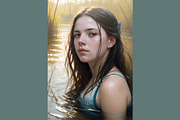 Serene Lake Maiden Portraits, a Person Illustration by StockVerse Creative (Thumbnail 4 of 4)