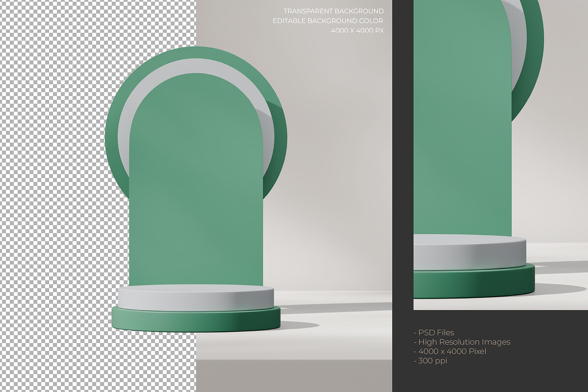 5 Podium with Transparent Background, a Background Graphic by faustudio (Photo 3 of 7)