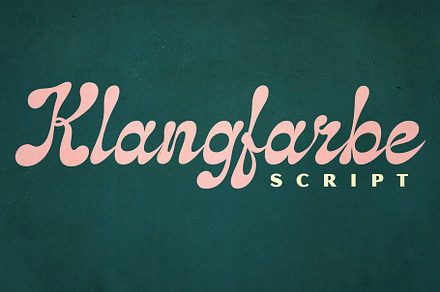 Klangfarbe Script Font, a Script Font by Mysterylab Designs