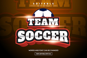 Team Soccer Editable Text Effect