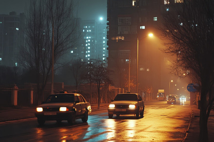 Nighttime urban landscape showcases, a Photo by Iftikhar Alam