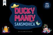Ducky Manly, a Font by Allmostudio (Thumbnail 1 of 11)