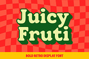 Juicy Fruti - Bold Retro Display Fon, a Serif Font by Studio Moara (Thumbnail 1 of 10)