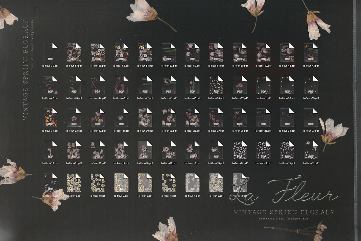 La Fleur — Vintage Spring Florals, a Wallpaper Graphic by nadispasibenko (Photo 11 of 12)