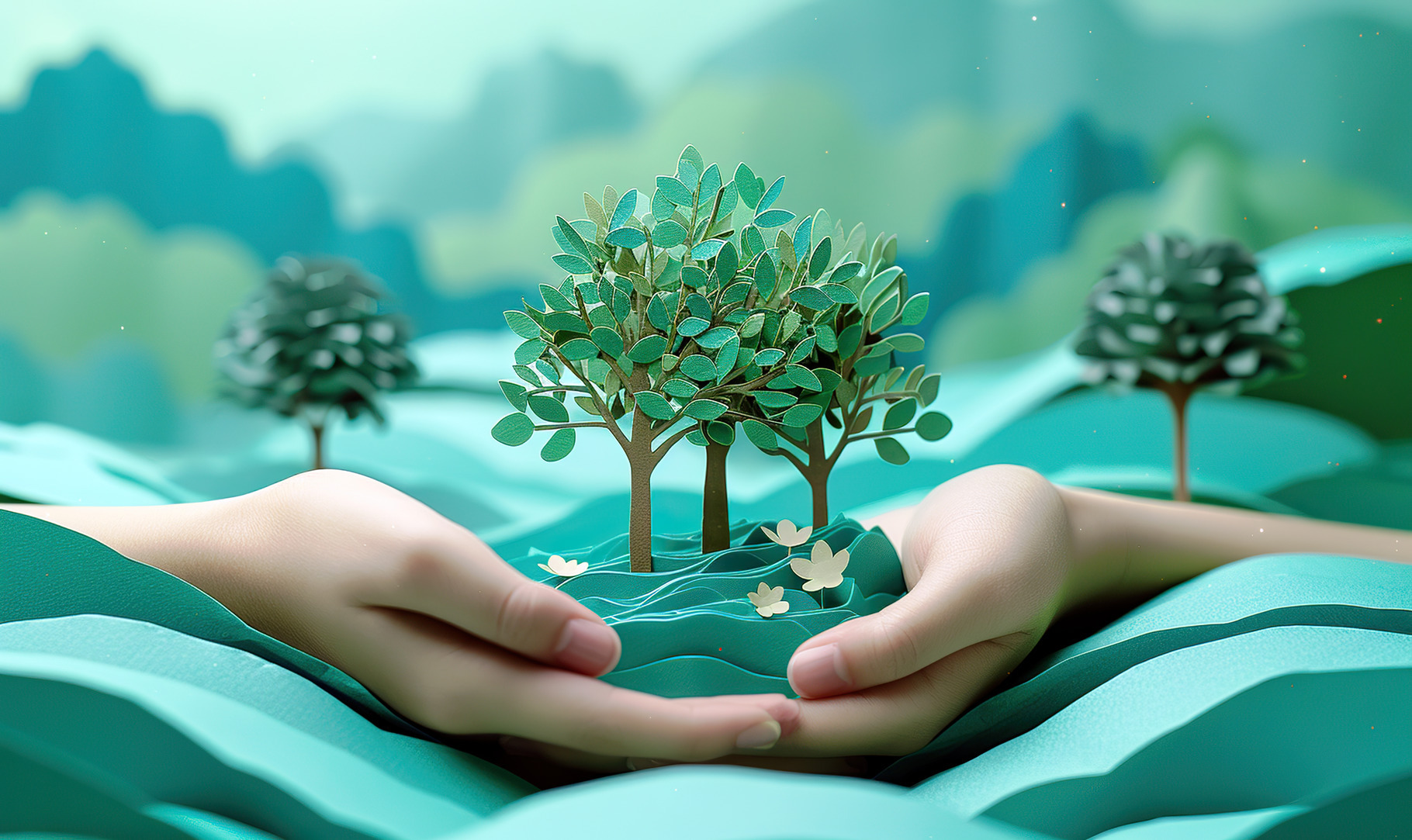 A stylized image depicting hands gen, a Photo by LOGOCREATIVE