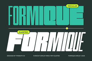 Formique Font Family, a Sans Serif Font by Typoraith Co