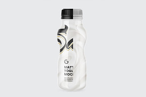 Matte Yogurt Bottle Mockup