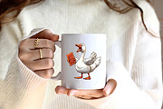 Blocky-Style Funny Goose PNG Bundle, an Illustration by CreationArt (Thumbnail 9 of 9)