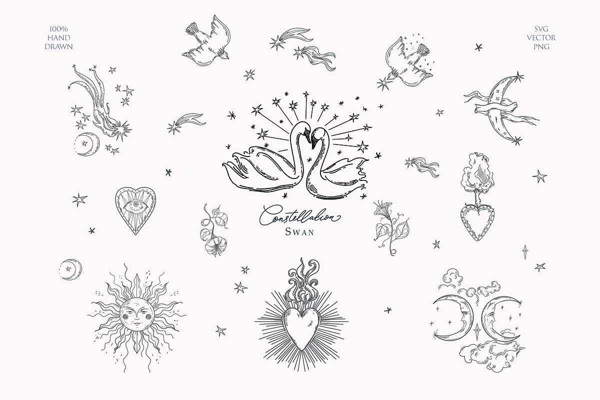 Whimsical Celestial Curtain Frames, a Decorative Illustration by Summer Nightingale Art (Photo 1 of 12)