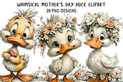 Whimsical Mother's Day Duck Clipart, an Illustration by Daily.Designs (Thumbnail 1 of 7)