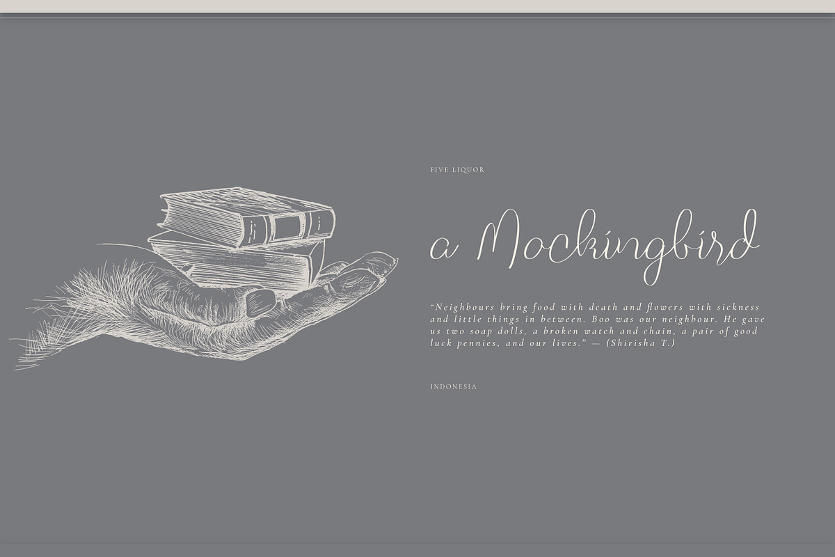 Five Liquor Script Handwritten, a Script Font by infernostudio3 (Photo 5 of 15)