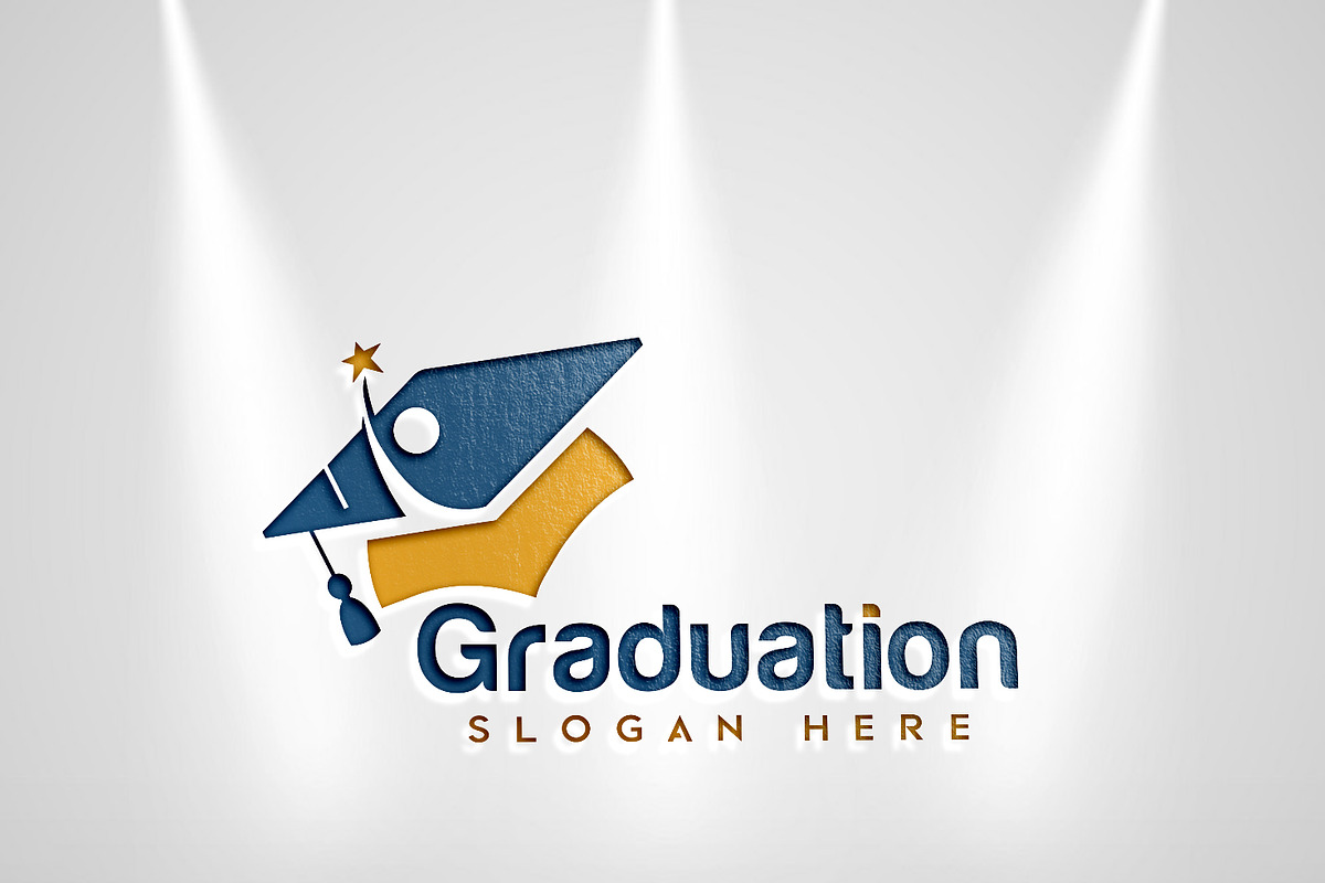 Modern Graduation Logo cap vector, an Education Illustration by Master Design (Photo 3 of 3)