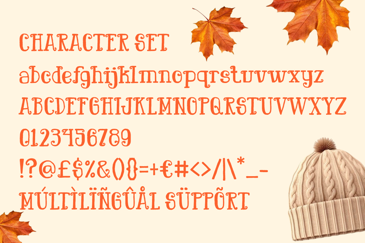 Maple Wind Rustic Autumn Font, a Font by PutraCetol Studio (Photo 5 of 5)