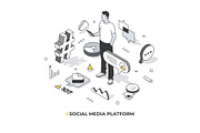 Isometric Lines Illustrations Set, a Person Illustration by Rassko (Thumbnail 6 of 12)
