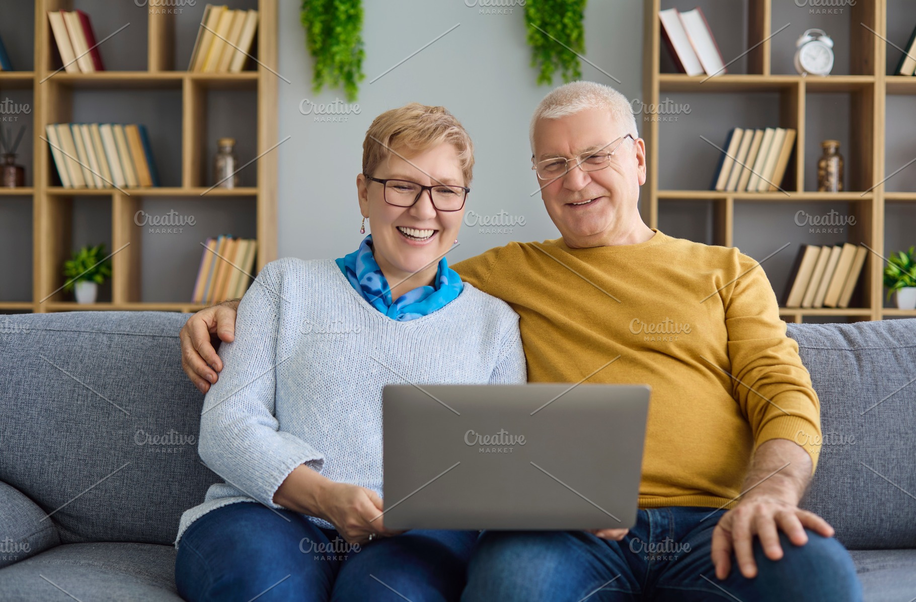 Senior Couple on Video Call, a Person Photo by StudioRomantic
