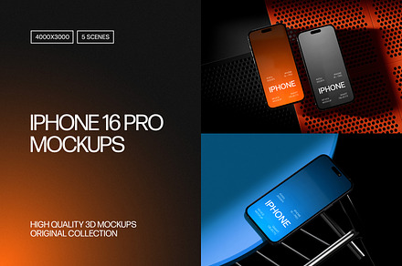 iPhone 16 Pro Mockups, an iPhone Mockup by pixelbuddha.net