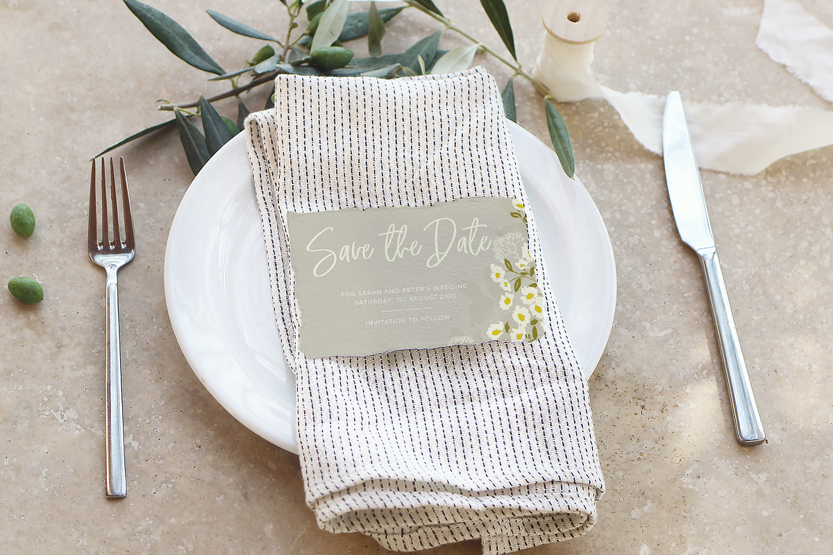 Grey Daisies Wedding Invite Suite, an Invitation Template by R Whitehurst Design (Photo 10 of 10)